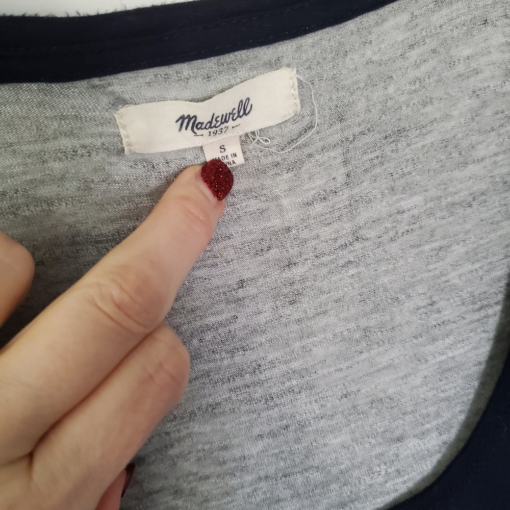 Madewell Two-tone Long-sleeve T-shirt - Picture 3 of 4